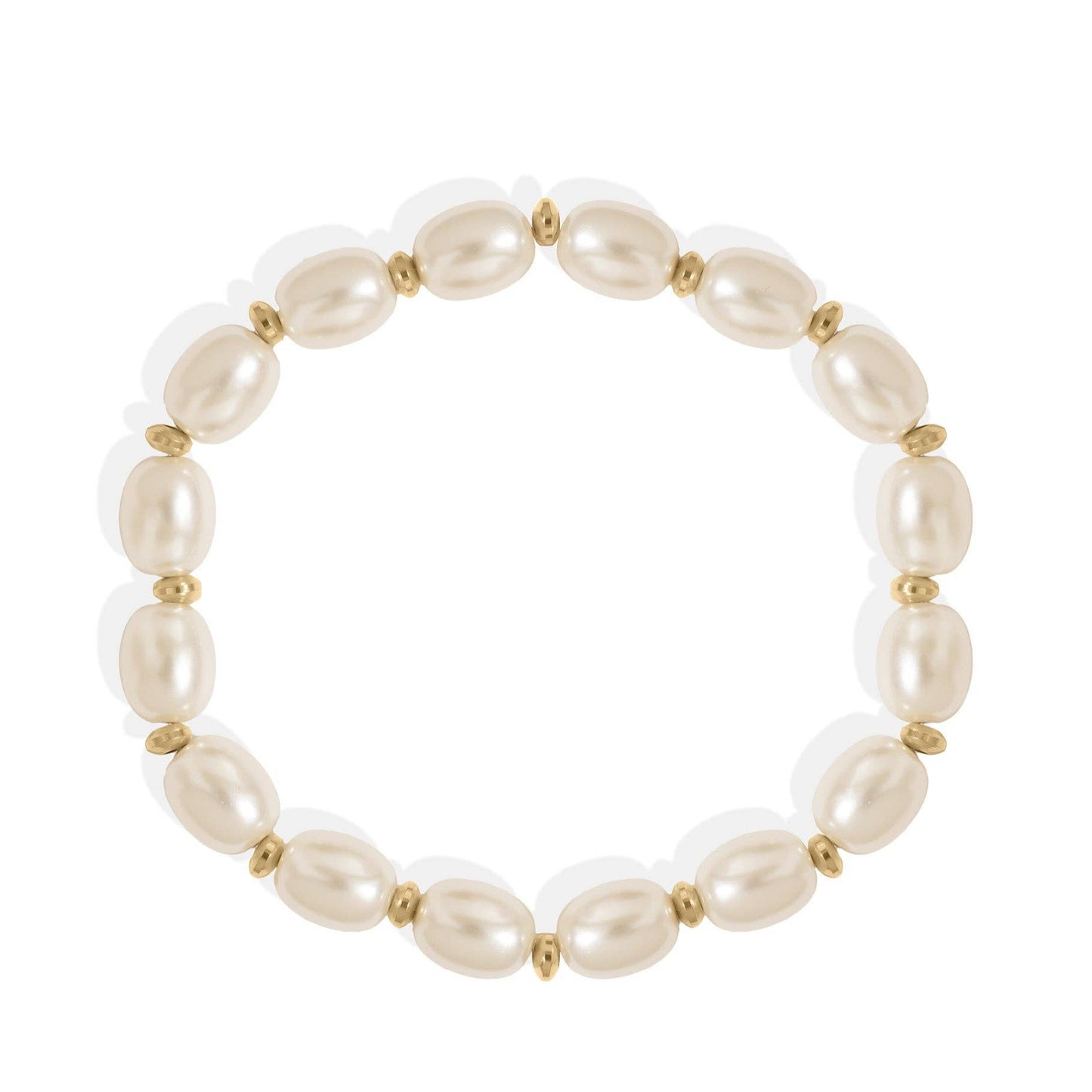Kiska Glass Pearl Stretch Bracelet