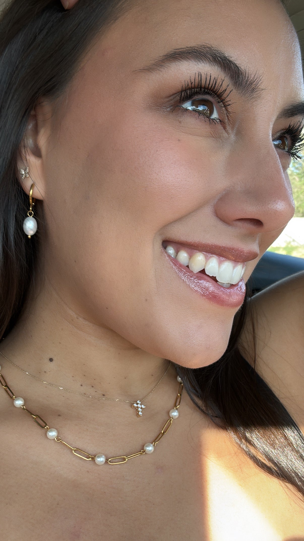 Freshwater Pearl Huggie Earrings