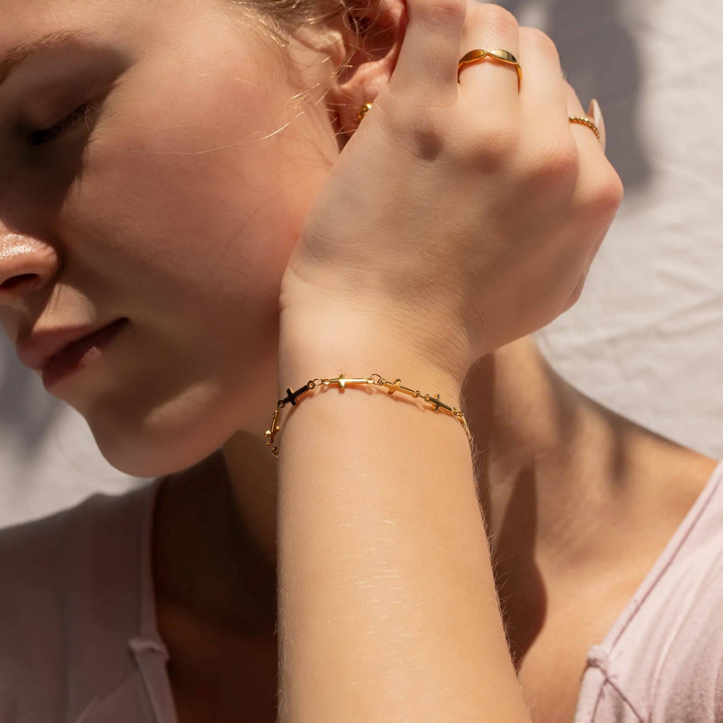 Cross Chain Bracelet