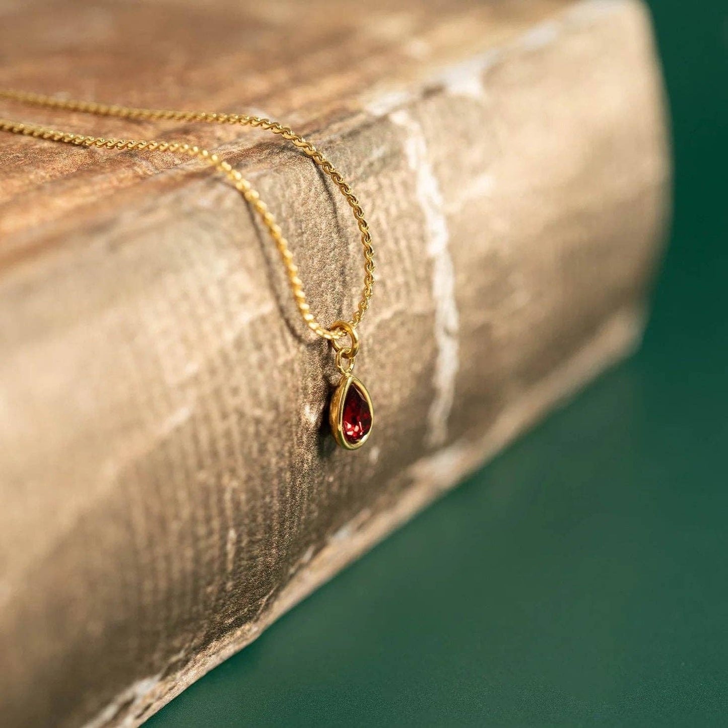 Teardrop Birthstone Charm