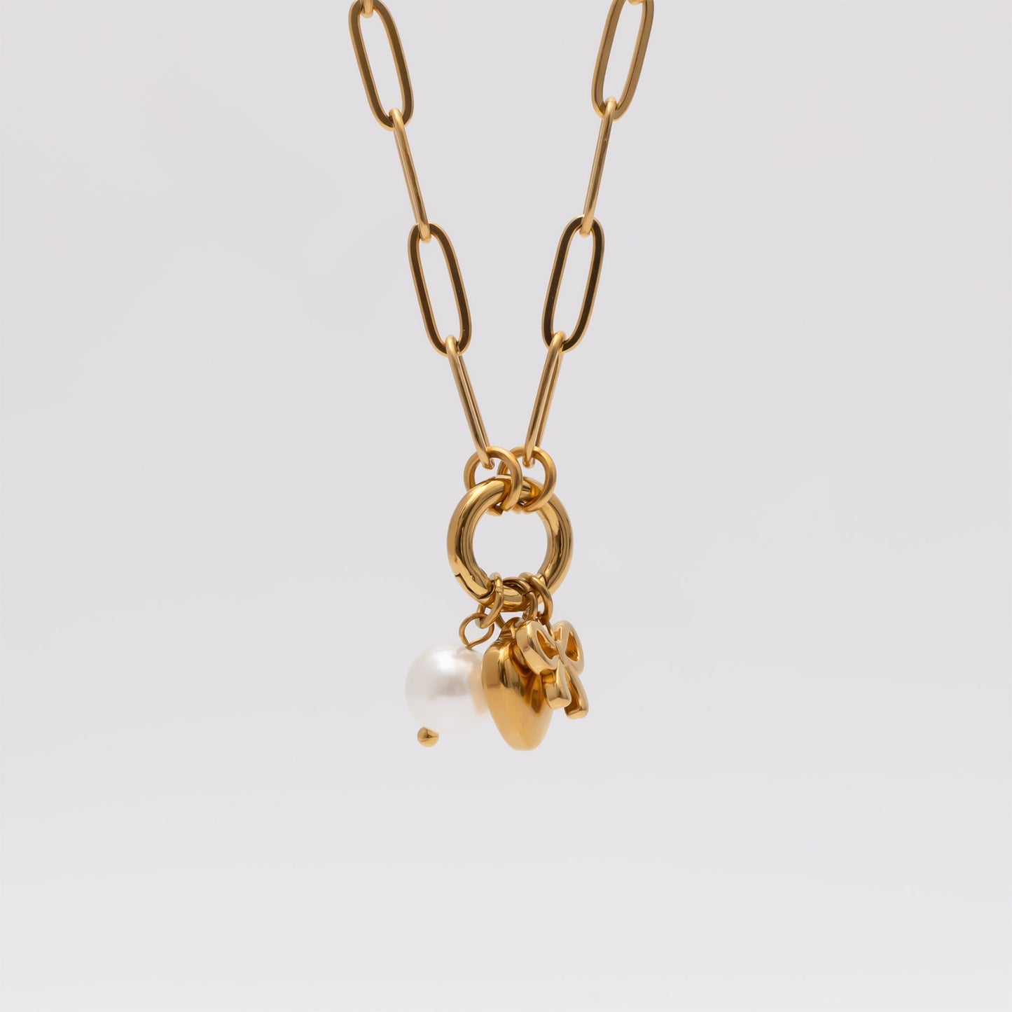 Bow Charm Holder Necklace Gift Set