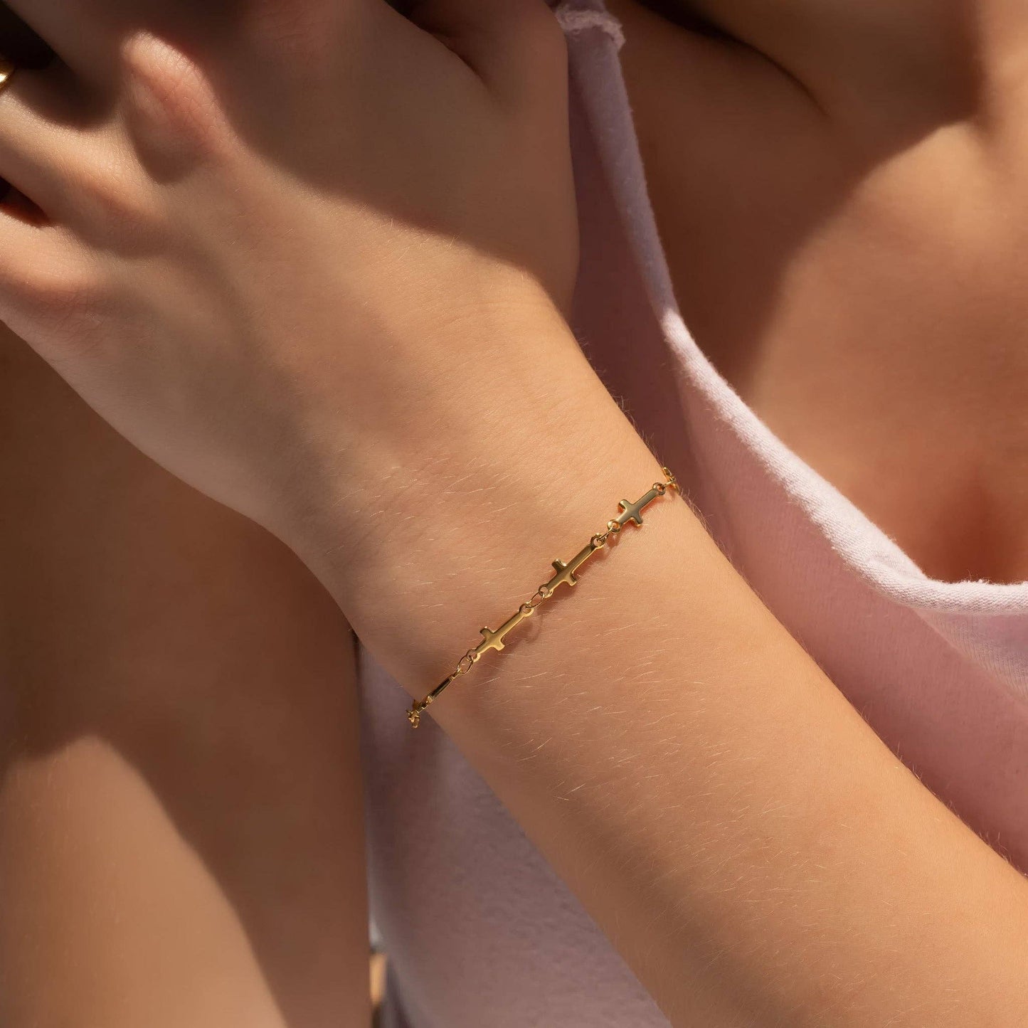 Cross Chain Bracelet