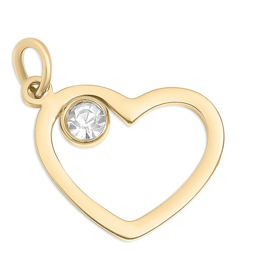 Birthstone Heart Charm