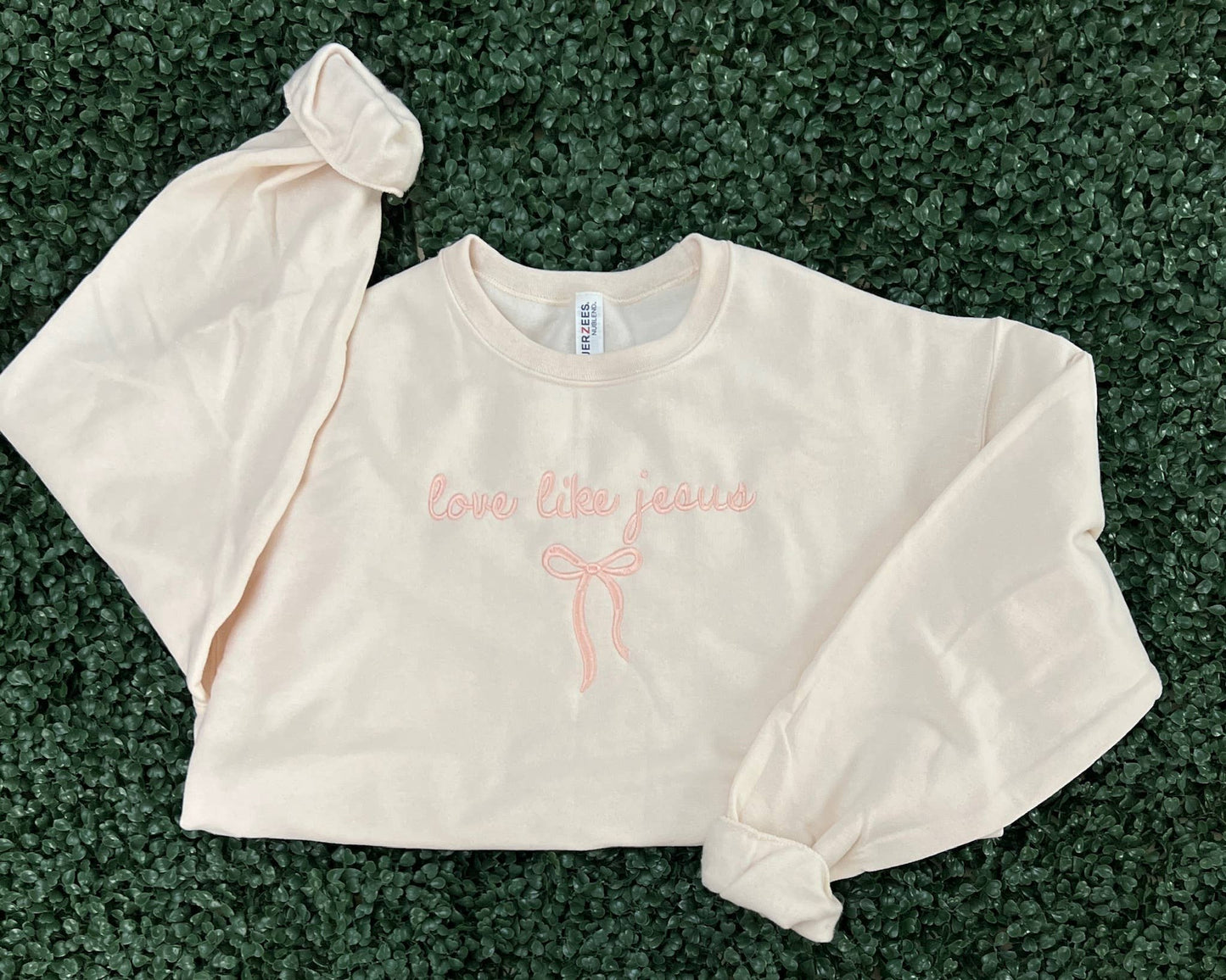 Embroidered Love Like Jesus Crewneck Sweatshirt