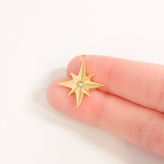 Compass Star Charm