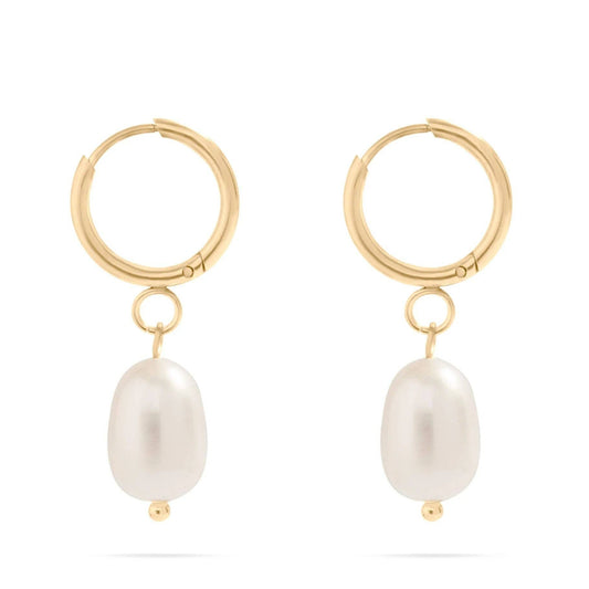 Freshwater Pearl Huggie Earrings