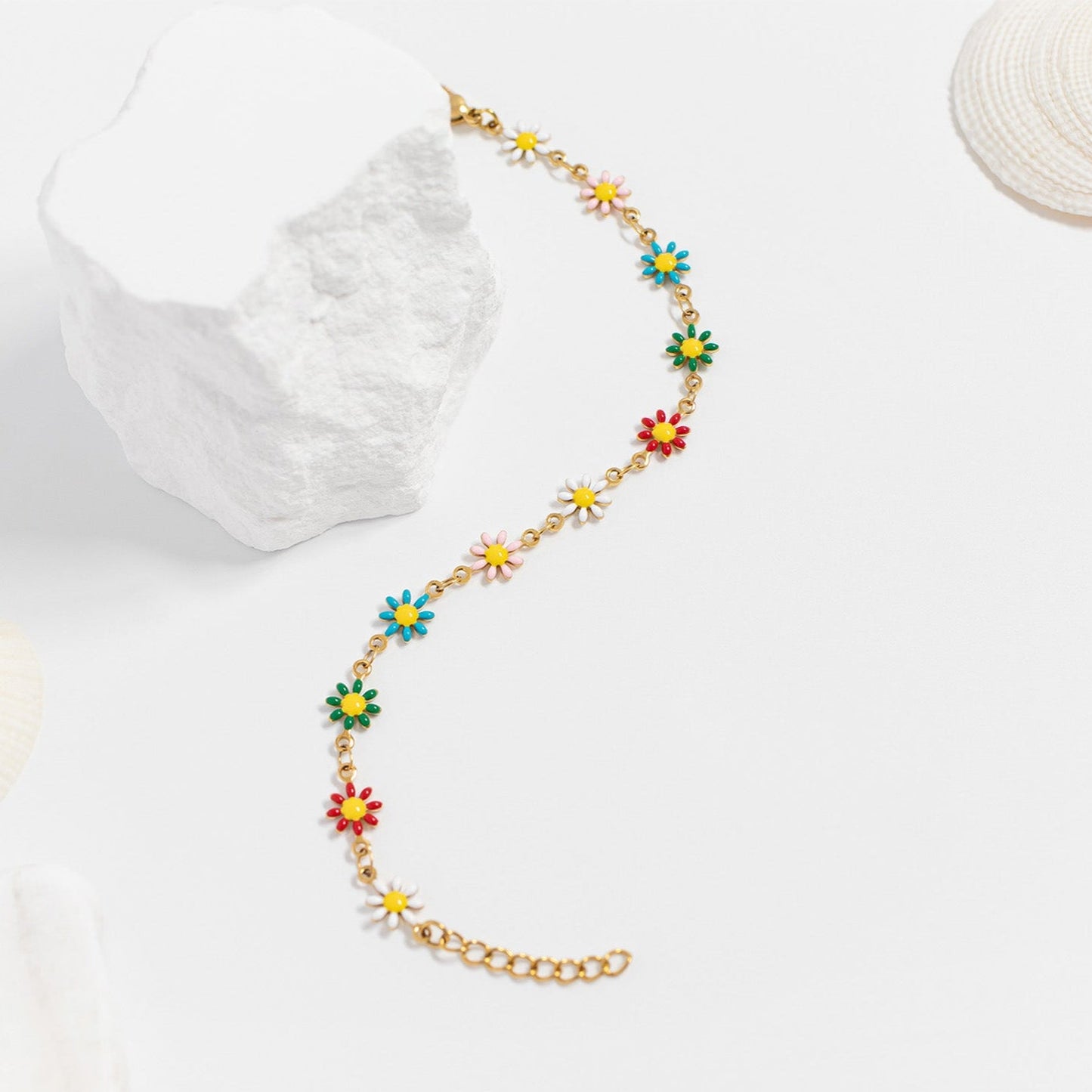 Multi-Colored Floral Bracelet