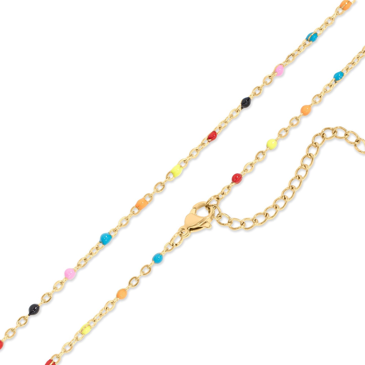 Multi Confetti Chain Necklace