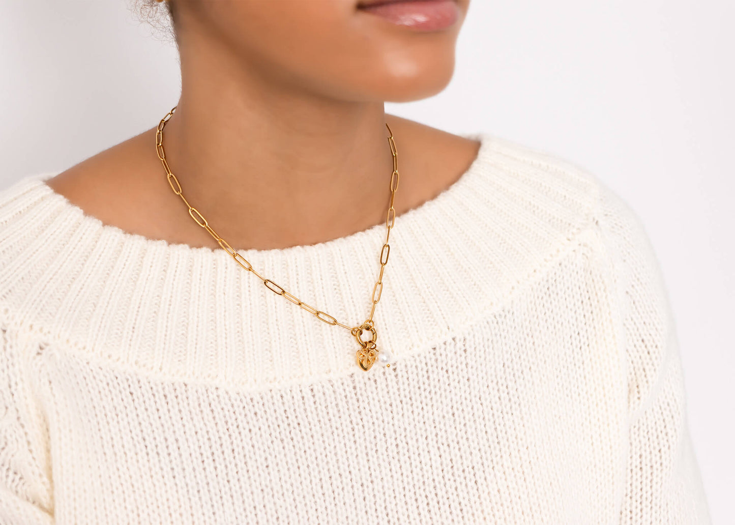 Bow Charm Holder Necklace Gift Set