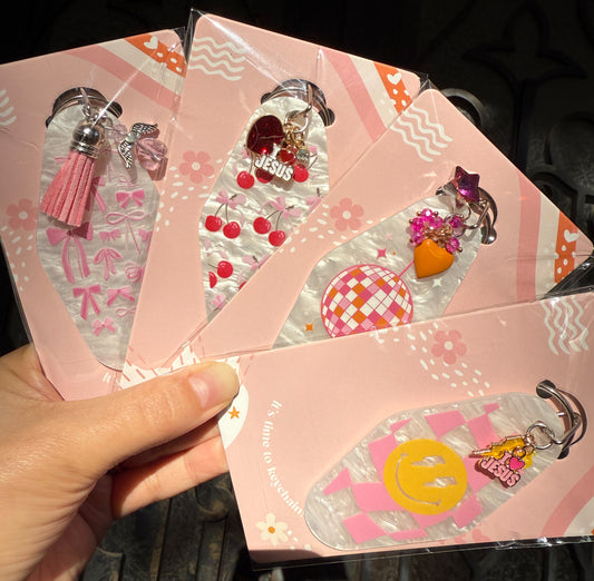 Acrylic Pearl Keychains