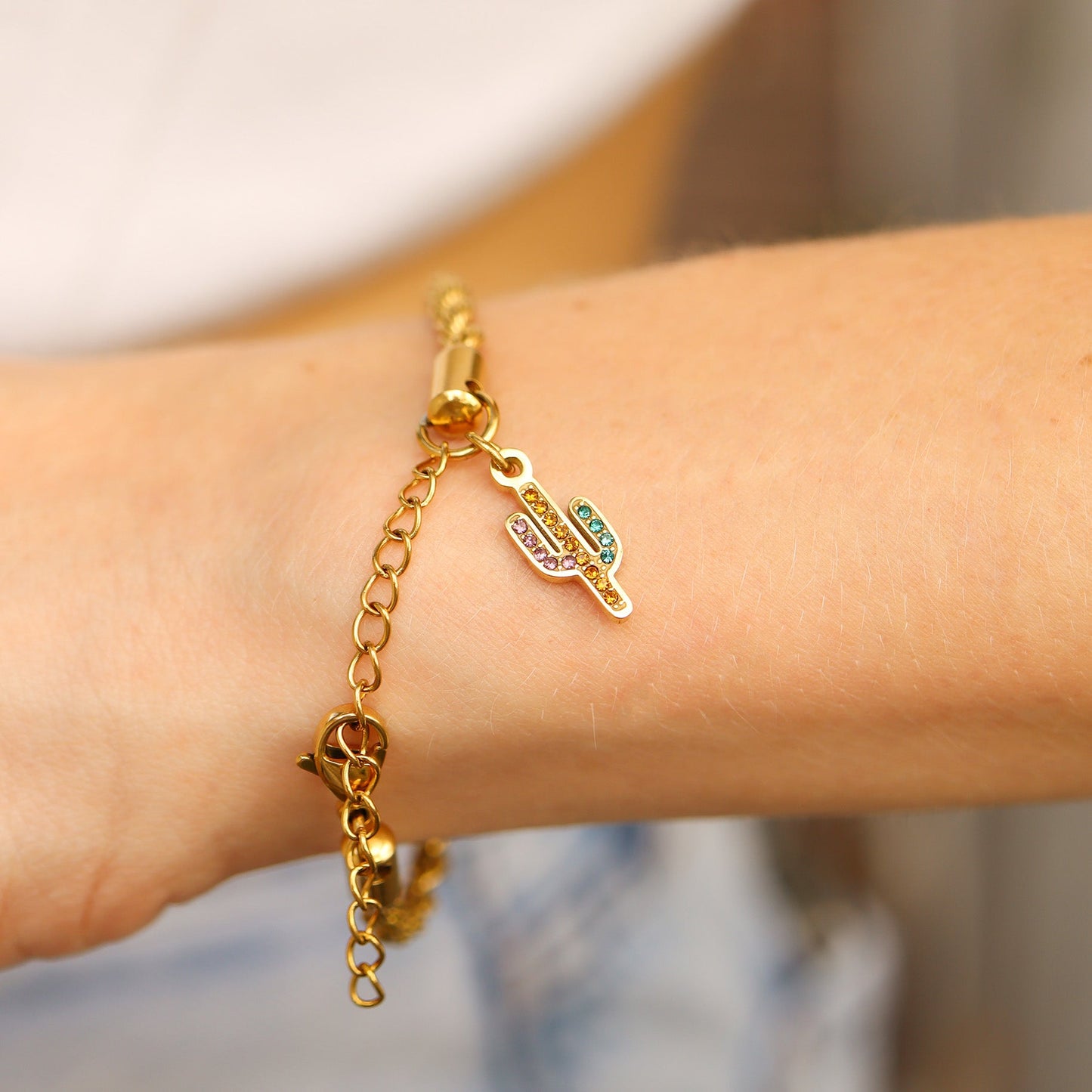 Multicolor Cactus Charm