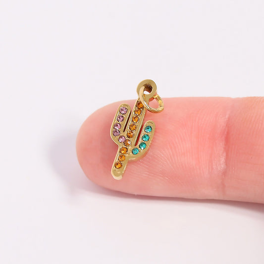 Multicolor Cactus Charm