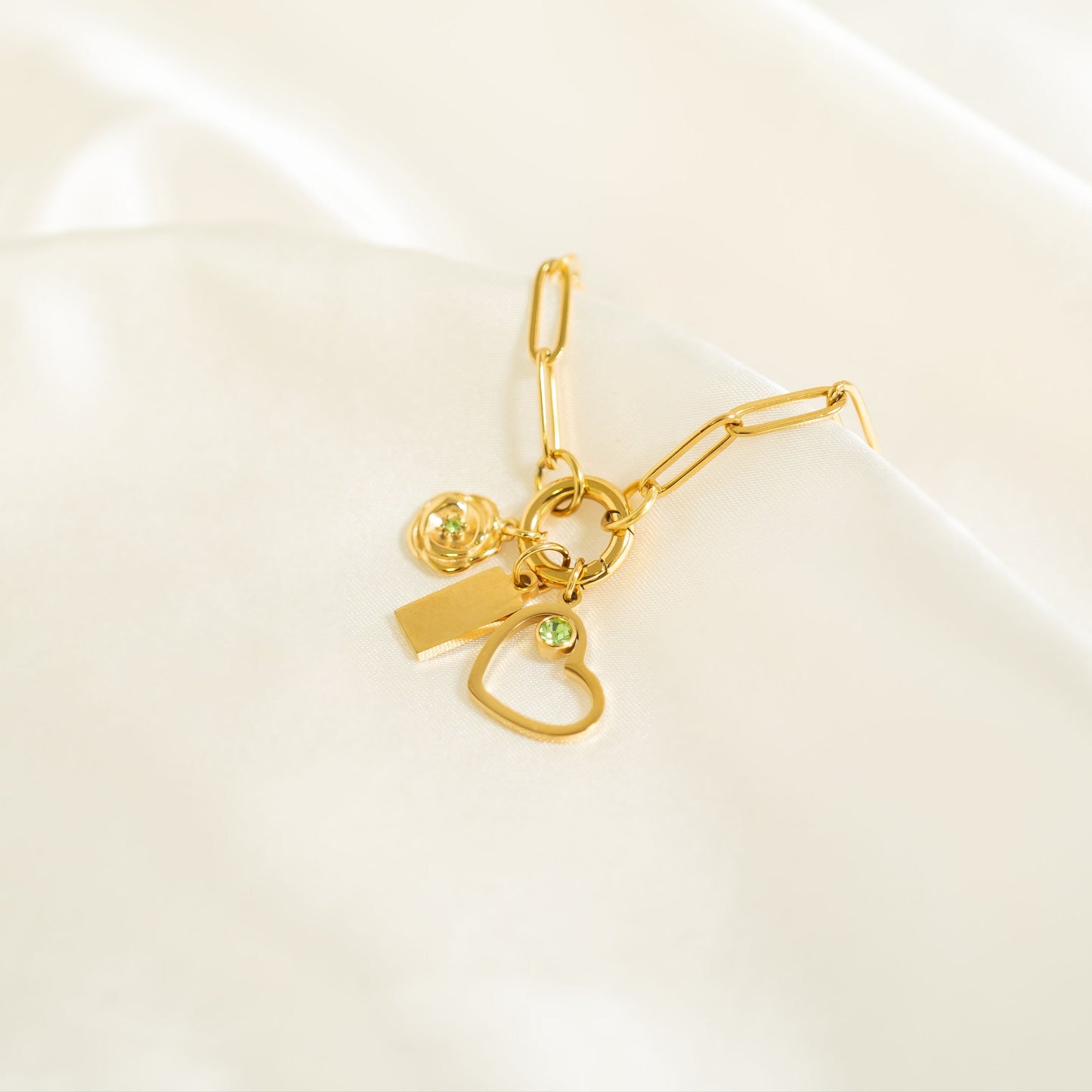 Birthstone Heart Charm