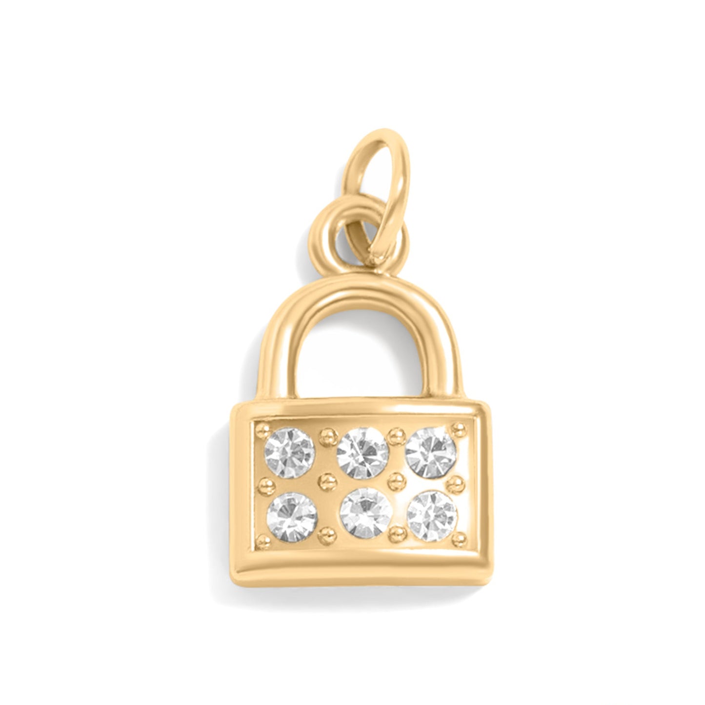 CZ Padlock Charm