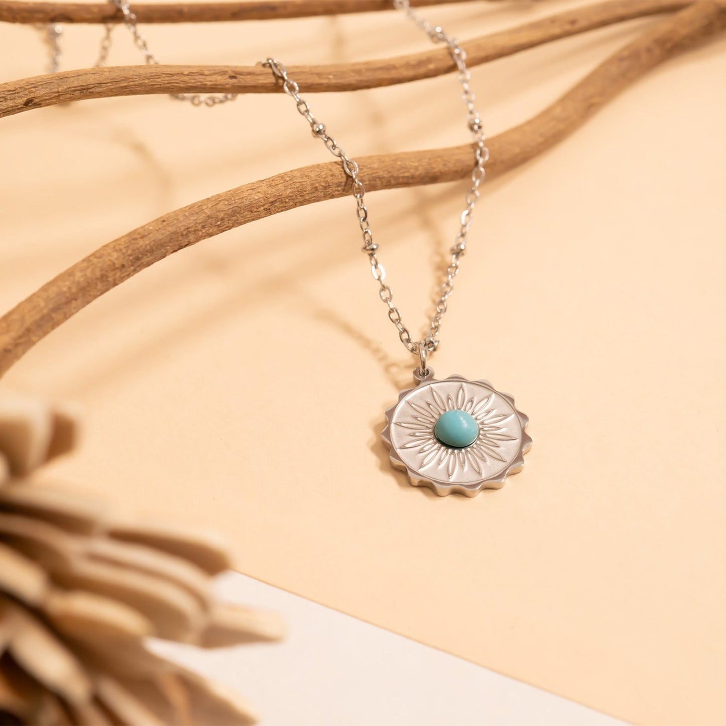 Flower Turquoise Pendant