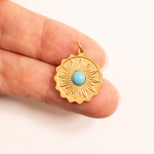 Flower Turquoise Pendant