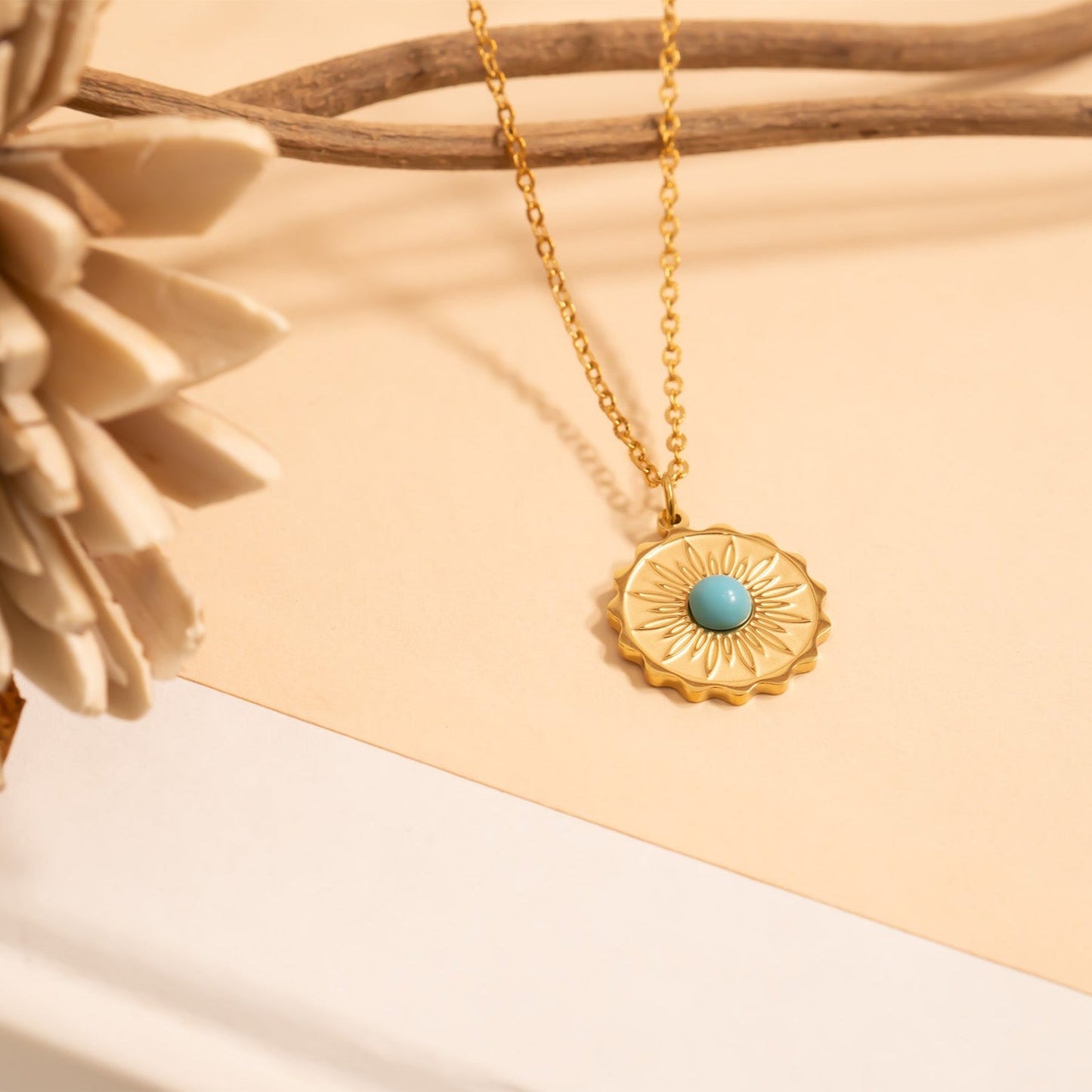 Flower Turquoise Pendant