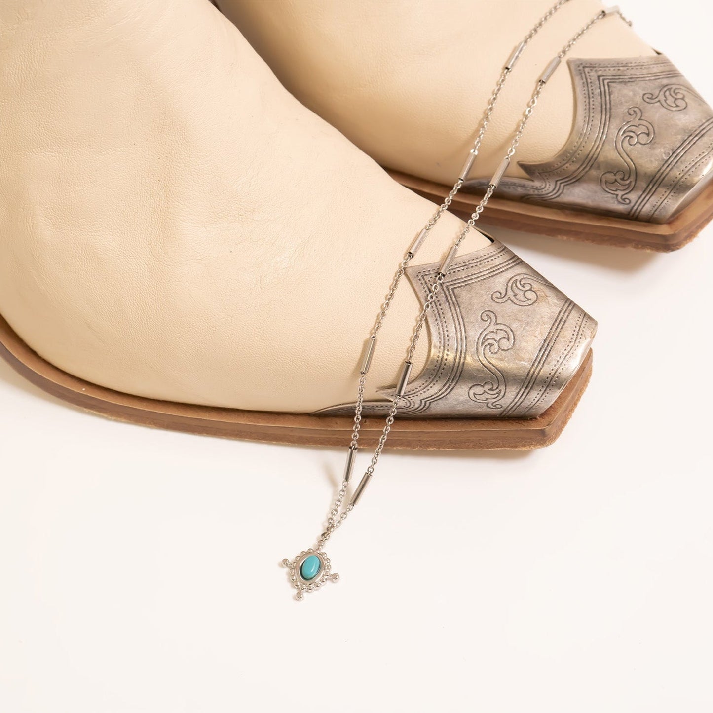 Turquoise Compass Charm