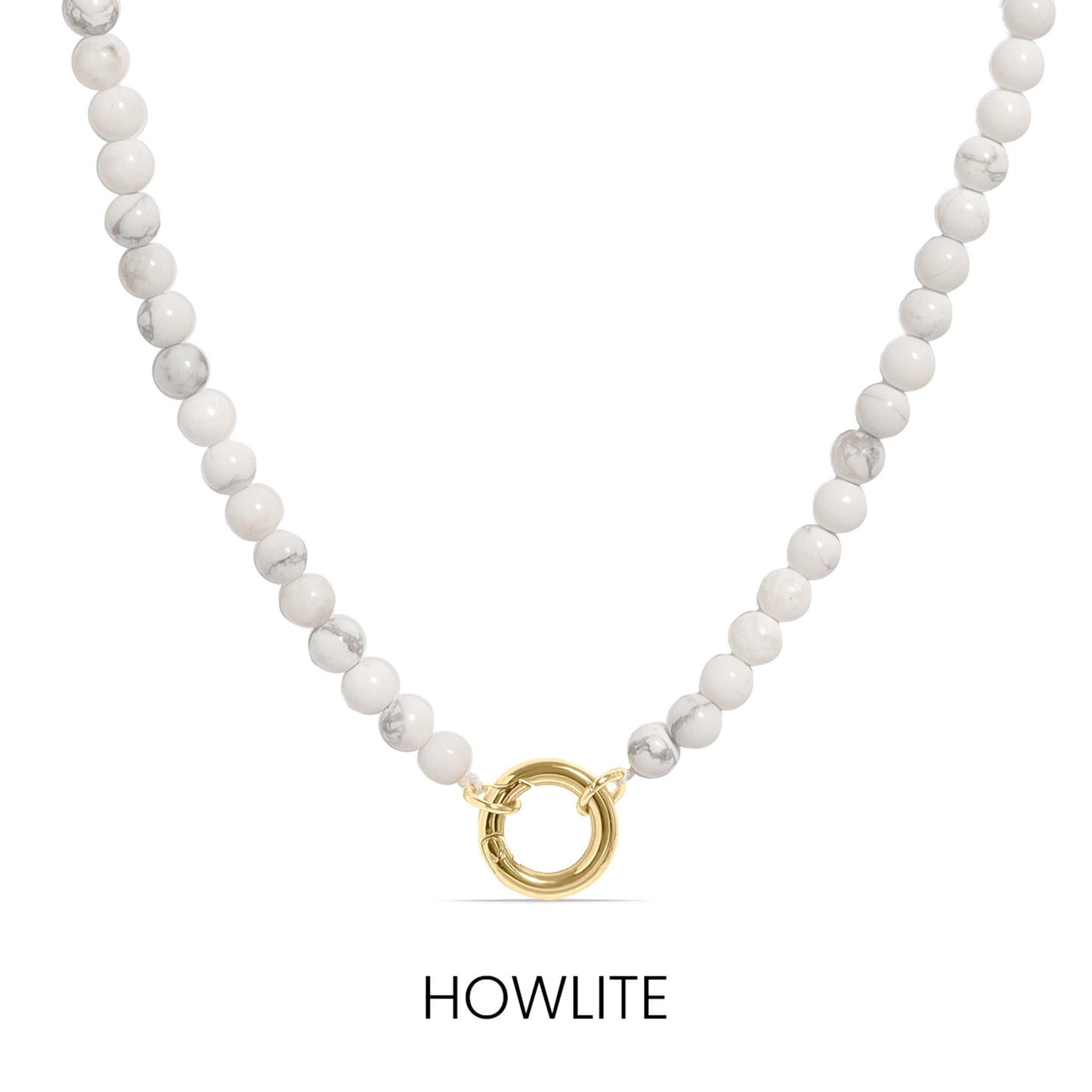 Semi Precious Natural Stone Charm Necklace