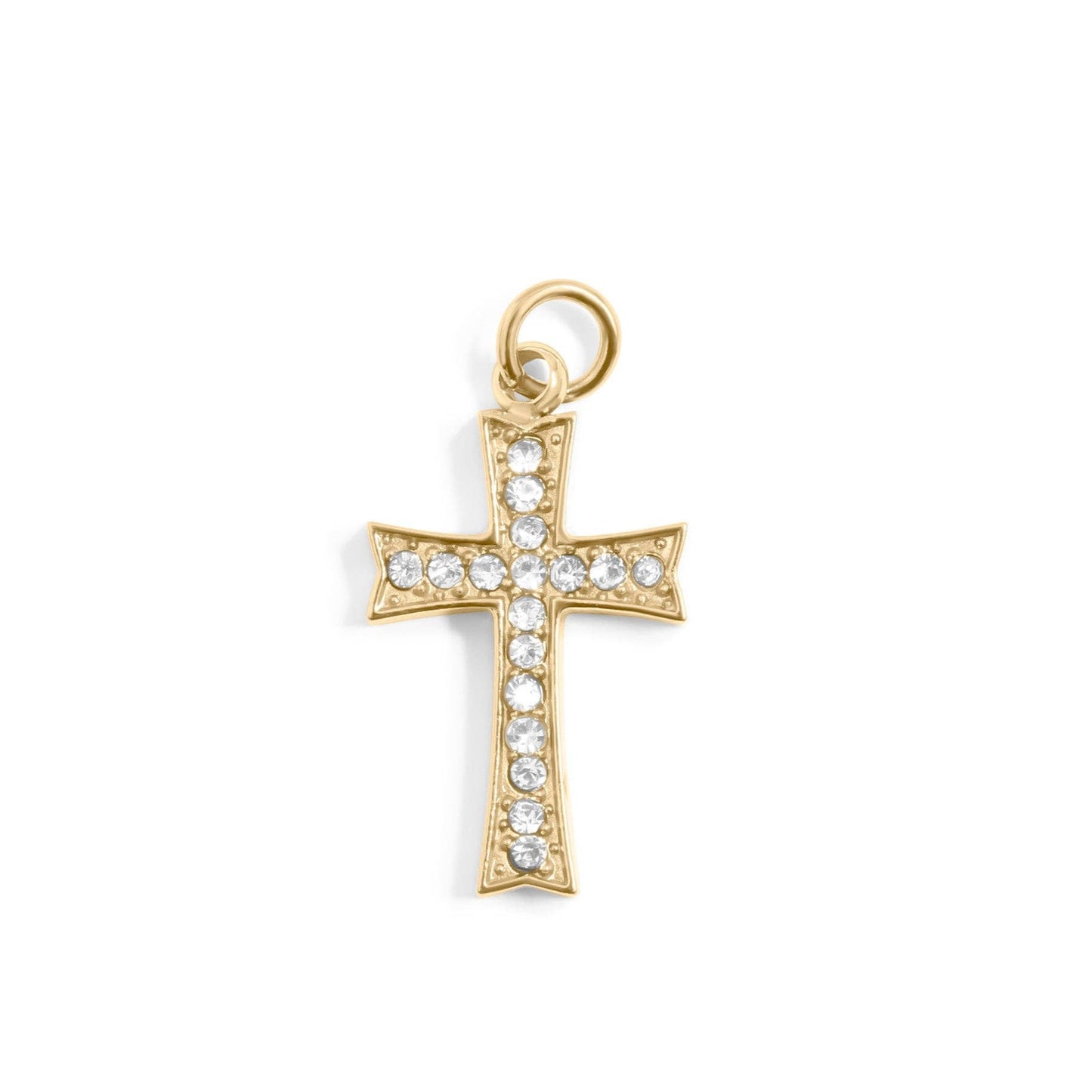 Stone Cross Charm