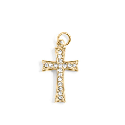 Stone Cross Charm