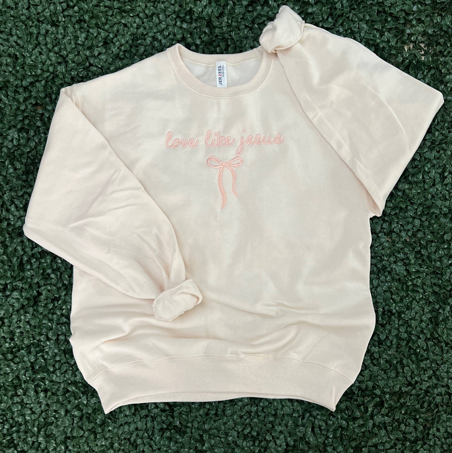 Embroidered Love Like Jesus Crewneck Sweatshirt