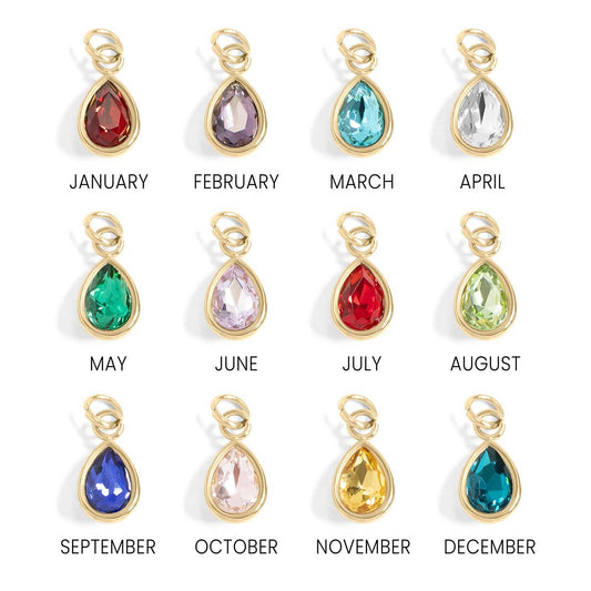Teardrop Birthstone Charm