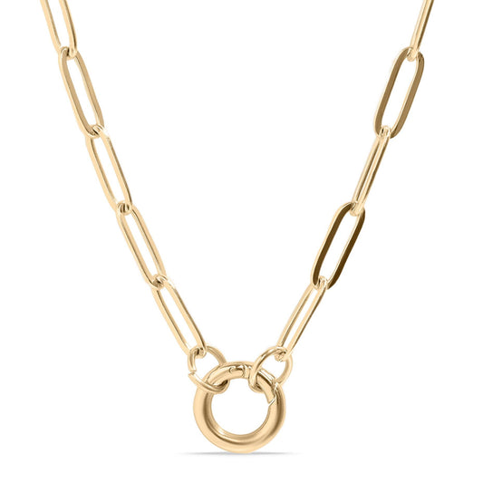 Paperclip Carabiner Charm Holder Necklace